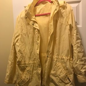 Yellow rain jacket